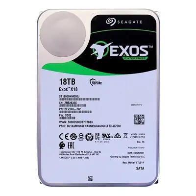 2TV103-702 Seagate Exos X18 18TB 7200RPM SATA 6Gb/s 256MB Cache 3.5-Inch Enterprise Hard Drive