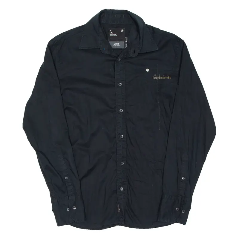 G-STAR Mens Plain Shirt Black Long Sleeve M