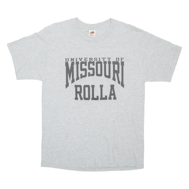 FRUIT OF THE LOOM University Of Missouri-Rolla Mens T-Shirt Grey L