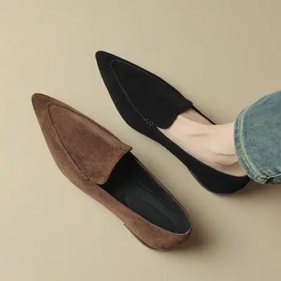 CHIKO Leah Pointy Toe Block Heels Loafers Shoes