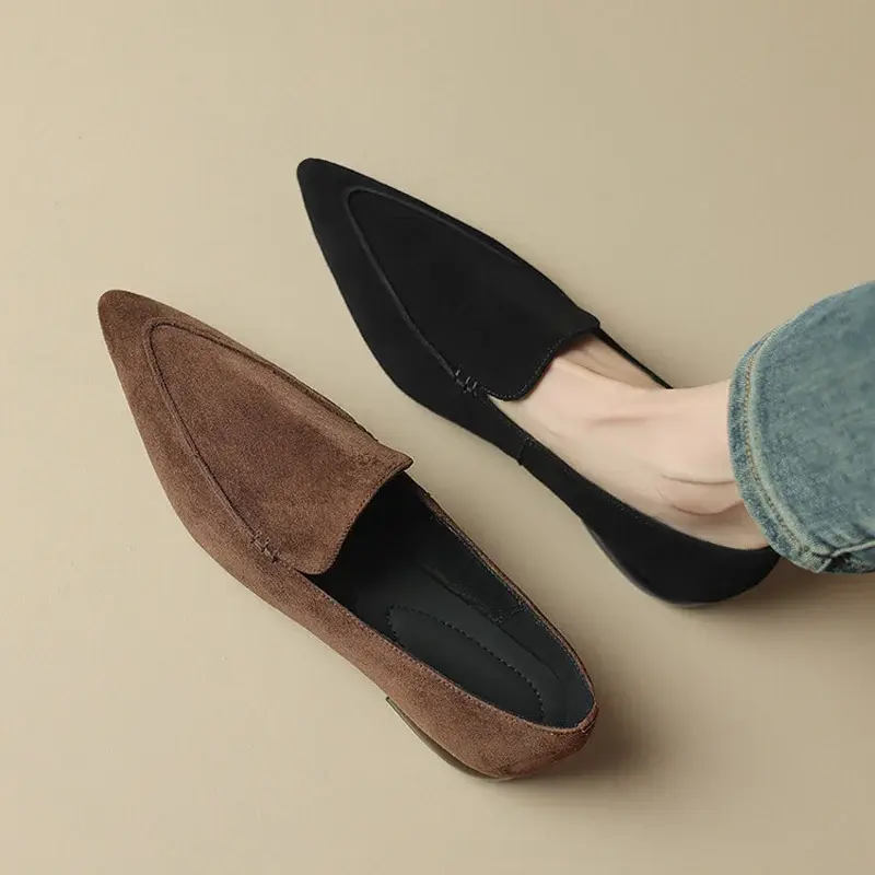 CHIKO Leah Pointy Toe Block Heels Loafers Shoes