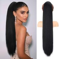 MAQUIUAGE Claw Ponytail Extensions 30 Inch Long Straight Fake Pony Tail Natural Soft Clip in Hair Extension Synthetic Heat Re...