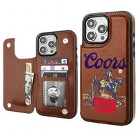 Coors Beer Cow Cowboy Creative Trendy Vintage Western Style Card Holder Wallet Aesthetic Pattern Brown Casing For iphone 16 1...