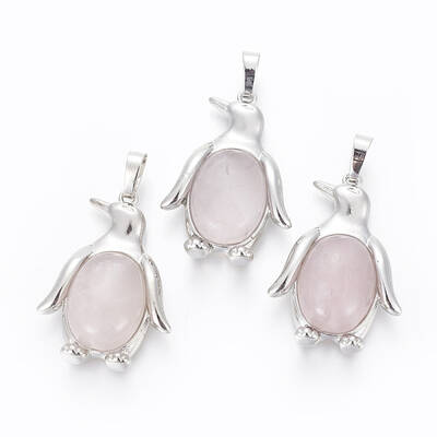 Natural Rose Quartz Pendants