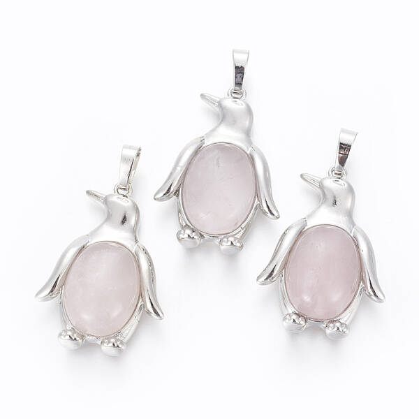 Natural Rose Quartz Pendants