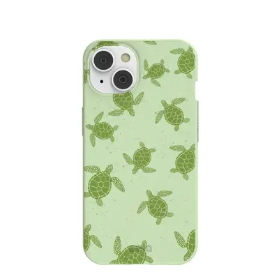 Sage Green Tiny Turtles iPhone 14/16e Case