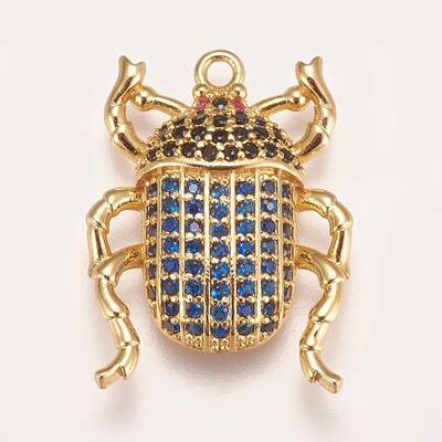 Brass Micro Pave Cubic Zirconia Pendants
