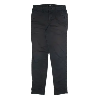 HOLLISTER Chino Womens Trousers Black Regular Tapered W26 L30