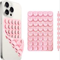 Silicone Suction Cup Phone Case Mount, 1 Count Double Sided Phone Holder Mount, Hands-Free Strong Grip Holder for Selfies and...