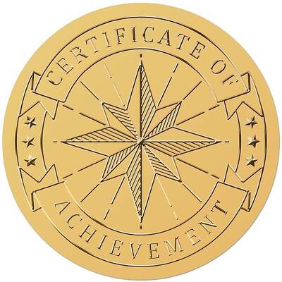 Self Adhesive Gold Foil Embossed Stickers