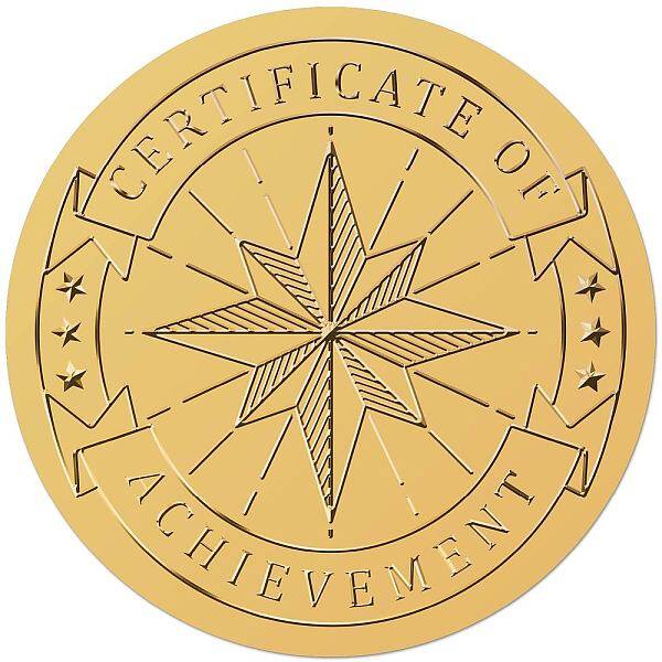 Self Adhesive Gold Foil Embossed Stickers
