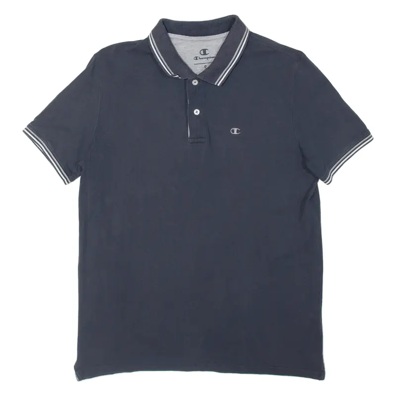 CHAMPION Mens Polo Shirt Grey S