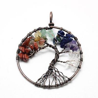Natural/Synthetic Mixed Stone Chip Big Pendants