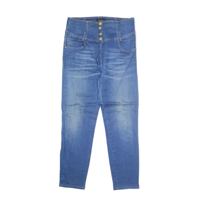 LUISA SPAGNOLI High Waisted Jeans Blue Denim Slim Skinny Stone Wash Womens W30 L27
