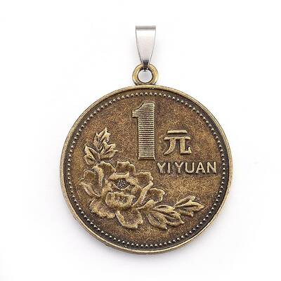 Tibetan Style Alloy Coin Pendants