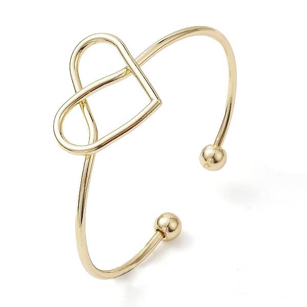 Heart Brass Cuff Bangles