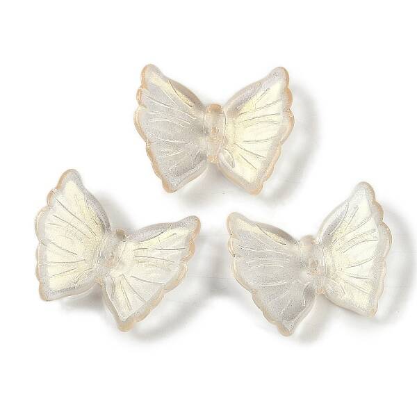 Spray Painted Glass Beads