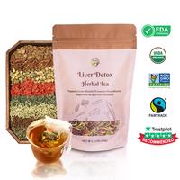 Liver and Kidney Cleanse Detox Tea - Milk Thistle GojiBerry Dandelion root Honeysuckle, Hand-picked 9 Organic Herbs, Edible c...