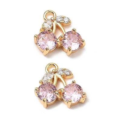 Brass Micro Pave Cubic Zirconia Pendants