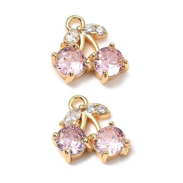 Brass Micro Pave Cubic Zirconia Pendants