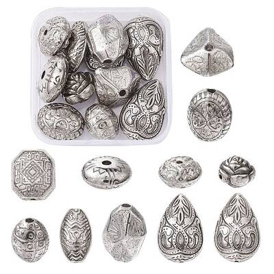 10Pcs Antique Acrylic Beads