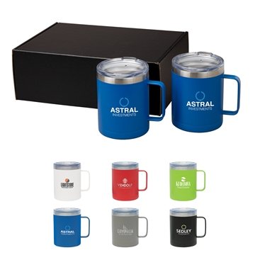 12 Customized Camper II Two-Piece Camping Mug Gift Set - Vacuum ...