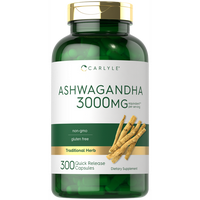 Carlyle Ashwagandha Supplement 3000mg | 300 Capsules | Root Extract Supplement | Non-GMO, Gluten Free