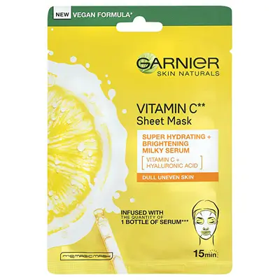 Garnier Moisturizing Sheet Mask to Brighten the Skin with Vitamin C Skin Natura L S 28 G