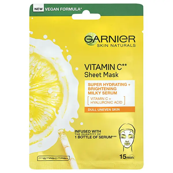 Garnier Moisturizing Sheet Mask to Brighten the Skin with Vitamin C Skin Natura L S 28 G