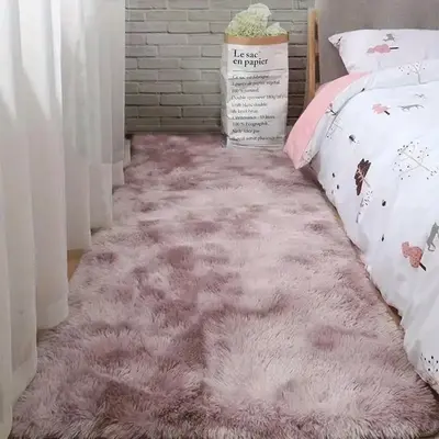 Plush Shaggy Tie-dye Rug, 1 Piece Soft Non-slip Fluffy Large Rug, Machine Washable Area Carpets for Home Bedroom Living Room