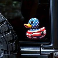 Duck & Flag Pattern Car Sticker, Decal for Computer, Wall, Water Bottle, Exterior Decoration Accessories for Vehicles, Motor...