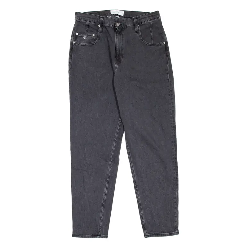 CALVIN KLEIN JEANS Womens Jeans Grey Regular Mom W32 L28