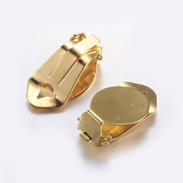 Brass Clip-on Earring Settings
