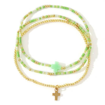 Minimalist Glass Seed Beads Stretch Bracelet Sets