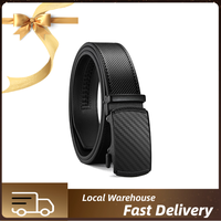 【Father Day Gift】 Leather Ratchet Belt for Mens– Custom Fit & Sleek Style for Business Meetings and Casual Outings