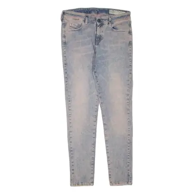 DIESEL Slandy Womens Jeans Blue Regular Skinny Stone Wash W29 L30