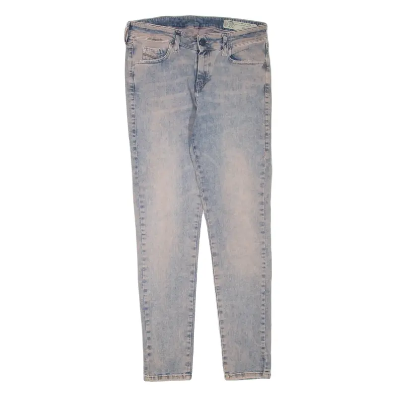 DIESEL Slandy Womens Jeans Blue Regular Skinny Stone Wash W29 L30