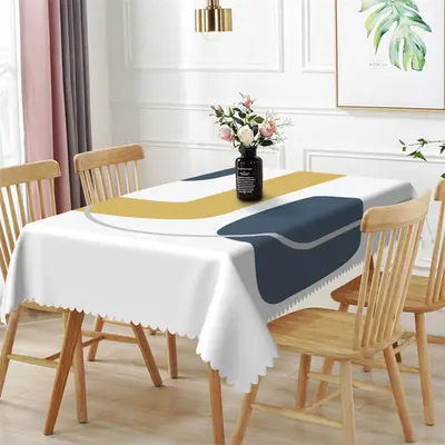 Bar Color Block Modern Artistic Rectangle Tablecloth - Aperturee
