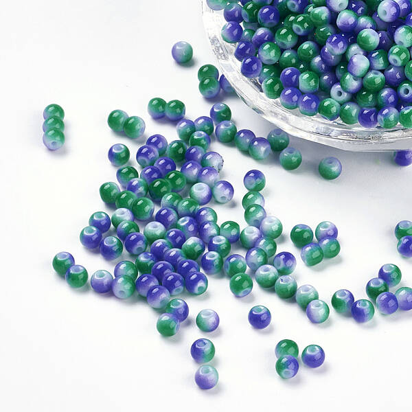 Spray Painted Resin Beads