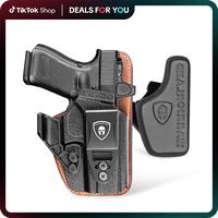 WARRIORLAND Brown IWB Hybrid Holster Compatible with Glock 17/ 19 Gen 3-5 & 23/ 32 Gen 3-4 & G19X 44 45 & their MOS version, ...