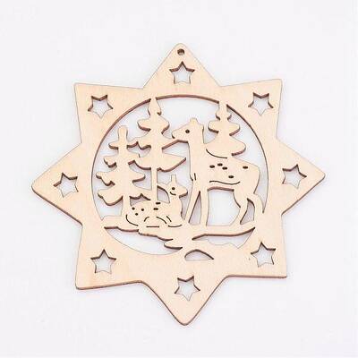 Undyed Wooden Pendants