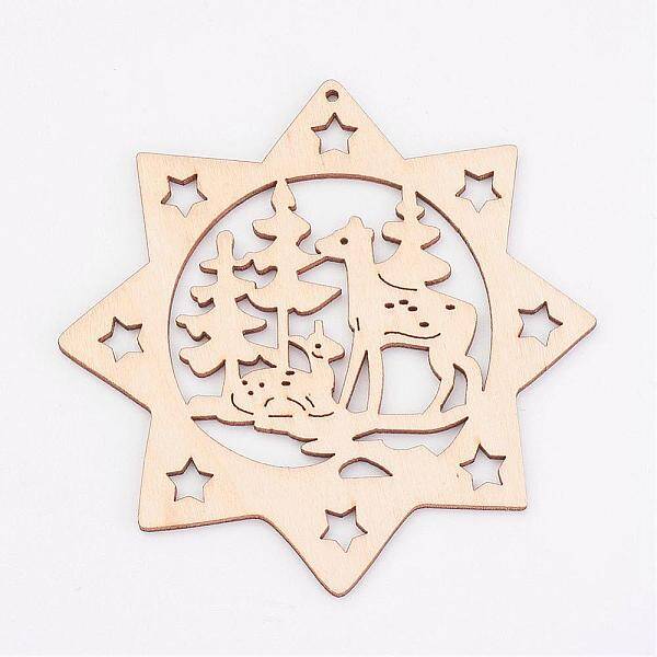 Undyed Wooden Pendants