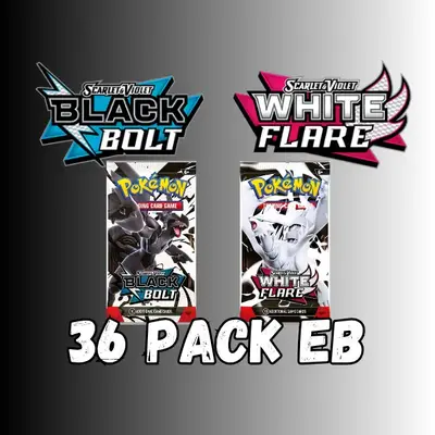 36 Black Bolt & White Flare Booster Pack EB Choose Your Energy!