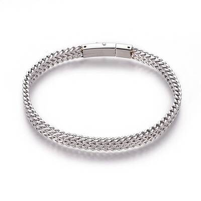 1Pc 304 Stainless Steel Mesh Bracelets