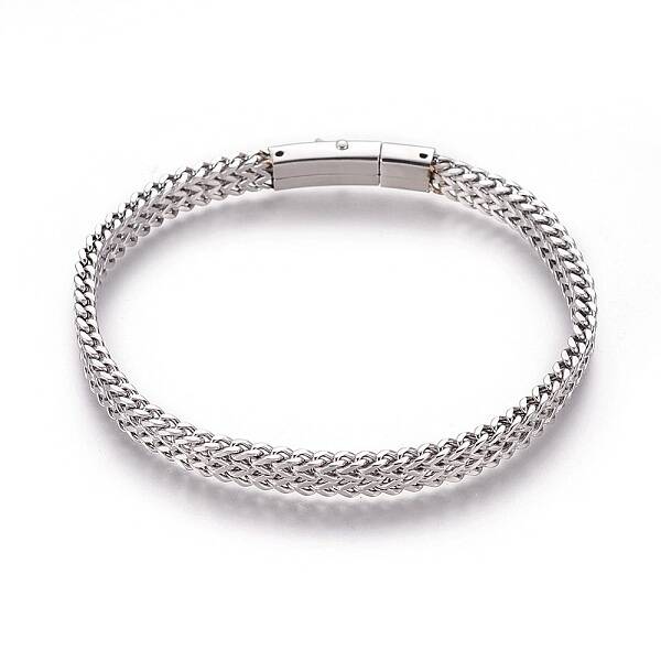 1Pc 304 Stainless Steel Mesh Bracelets