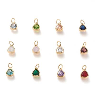PVD Vacuum Plating 304 Stainless Steel Cubic Zirconia Pendant