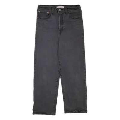 LEVI'S Ribcage Womens Jeans Grey Regular Straight W30 L27
