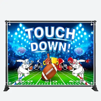 Touch Down Football Player Field Sport Party Backdrop - Aperturee