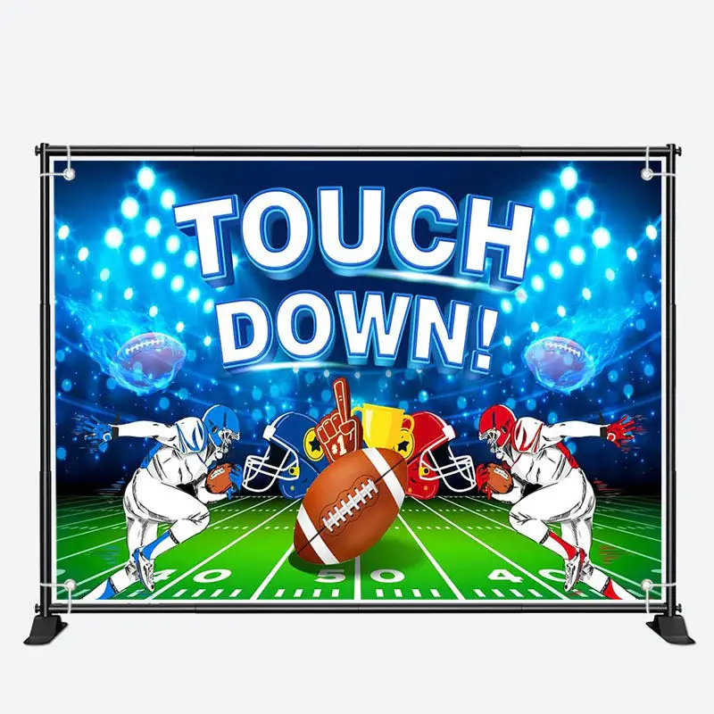 Touch Down Football Player Field Sport Party Backdrop - Aperturee