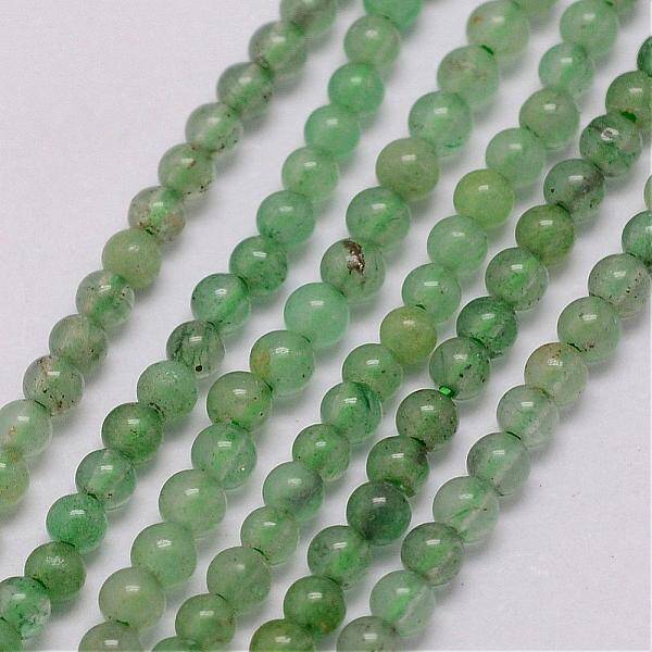 Natural Green Aventurine Bead Strands